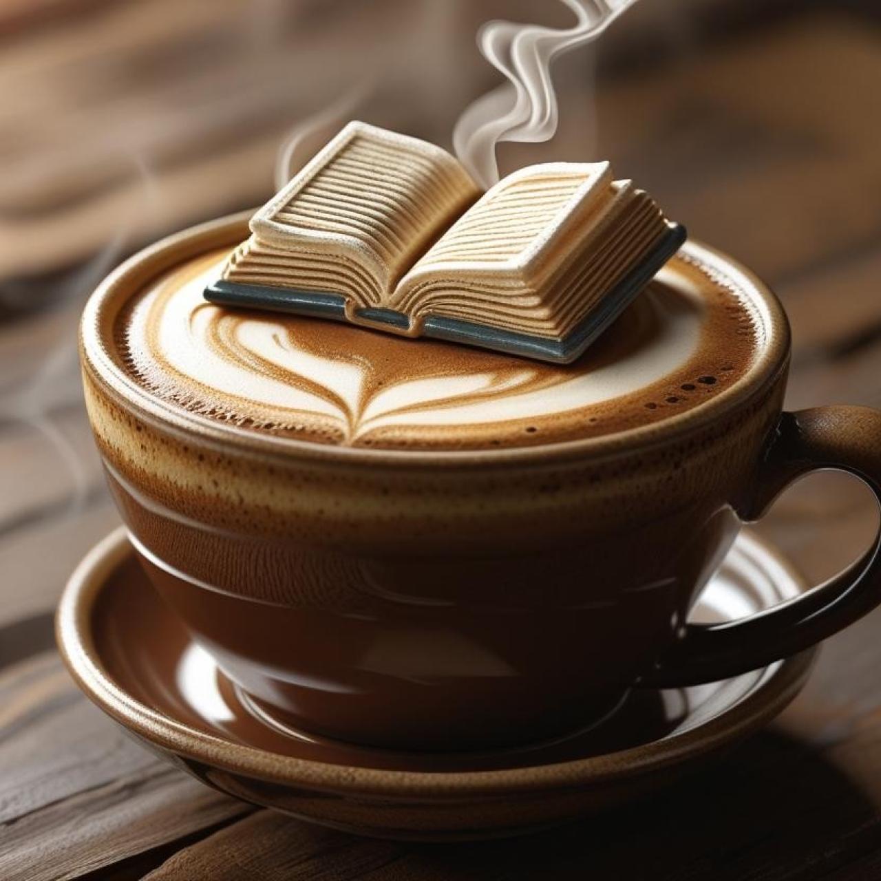 KI Bild Kaffeetasse mit Buch