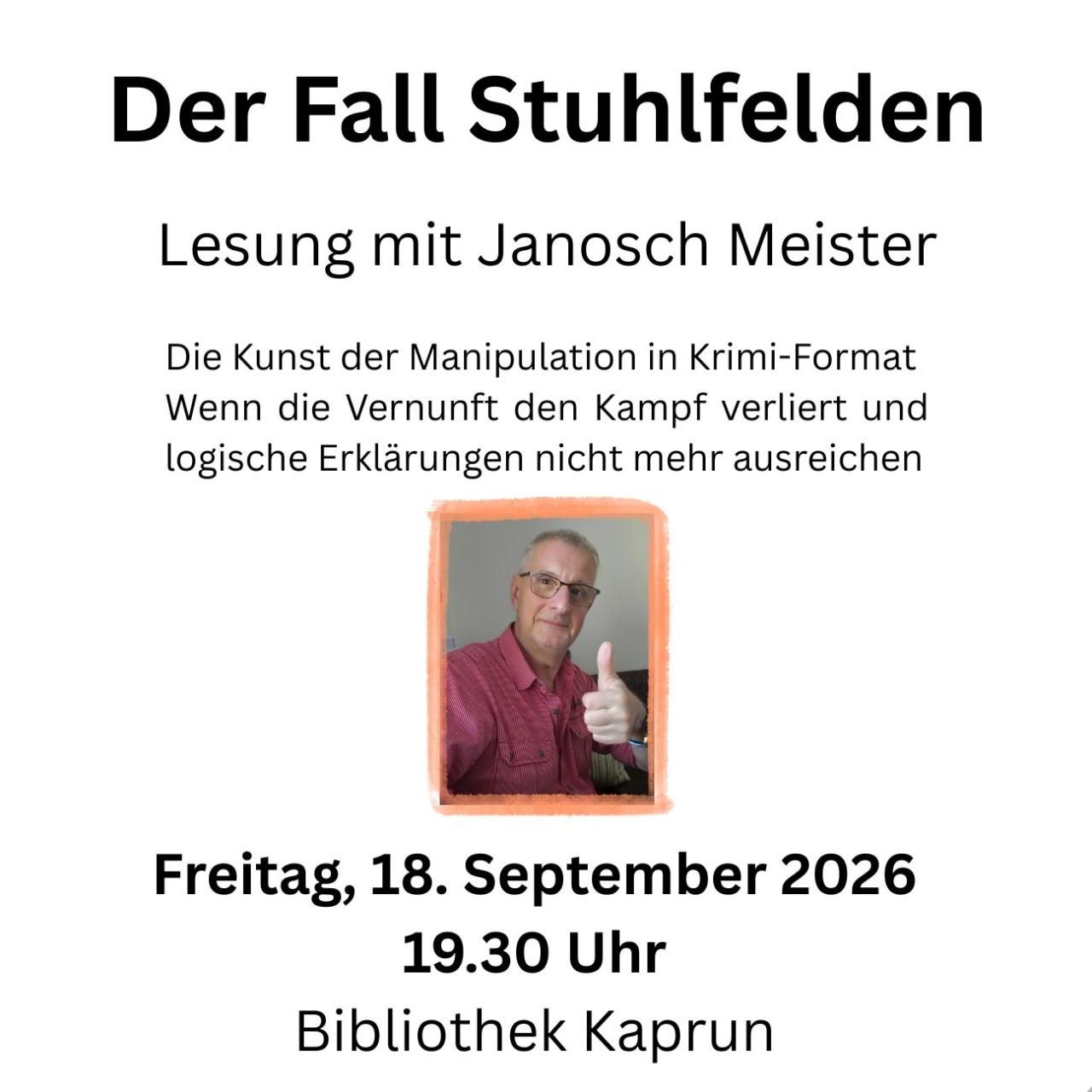 Lesung Janosch Meister